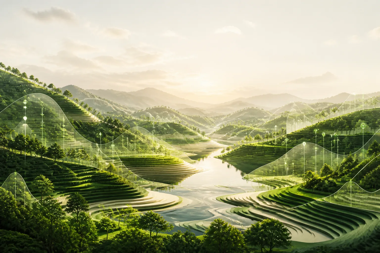 EcoSphere regenerative landscape representing connected ESG operations
